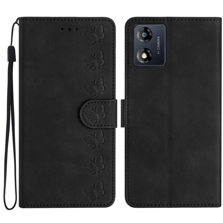 Custodia per telefono in pelle goffrata con sette farfalle, For Motorola Moto G14 4G, For Motorola Edge 40, For Motorola Moto G13, For Motorola Moto E13