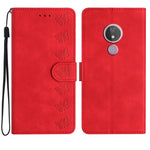 Custodia per telefono in pelle goffrata con sette farfalle, For Motorola One Action, For Motorola Moto E6 Play, For Motorola Moto G7 Power