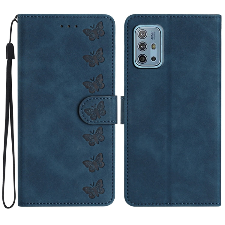 Custodia per telefono in pelle goffrata con sette farfalle, For Motorola Moto G31, For Motorola Moto G60, For Motorola Moto G10, For Motorola Moto G50