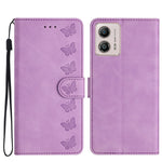 Custodia per telefono in pelle goffrata con sette farfalle, For Motorola Moto G14 4G, For Motorola Edge 40, For Motorola Moto G13, For Motorola Moto E13