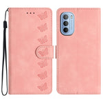 Custodia per telefono in pelle goffrata con sette farfalle, For Motorola Moto G31, For Motorola Moto G60, For Motorola Moto G10, For Motorola Moto G50