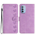 Custodia per telefono in pelle goffrata con sette farfalle, For Motorola Moto G31, For Motorola Moto G60, For Motorola Moto G10, For Motorola Moto G50