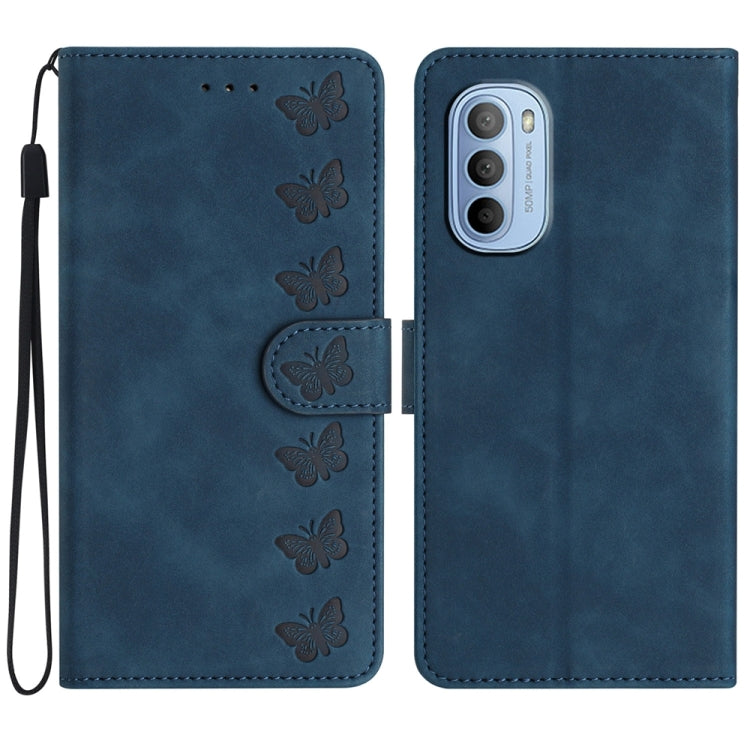 Custodia per telefono in pelle goffrata con sette farfalle, For Motorola Moto G31, For Motorola Moto G60, For Motorola Moto G10, For Motorola Moto G50