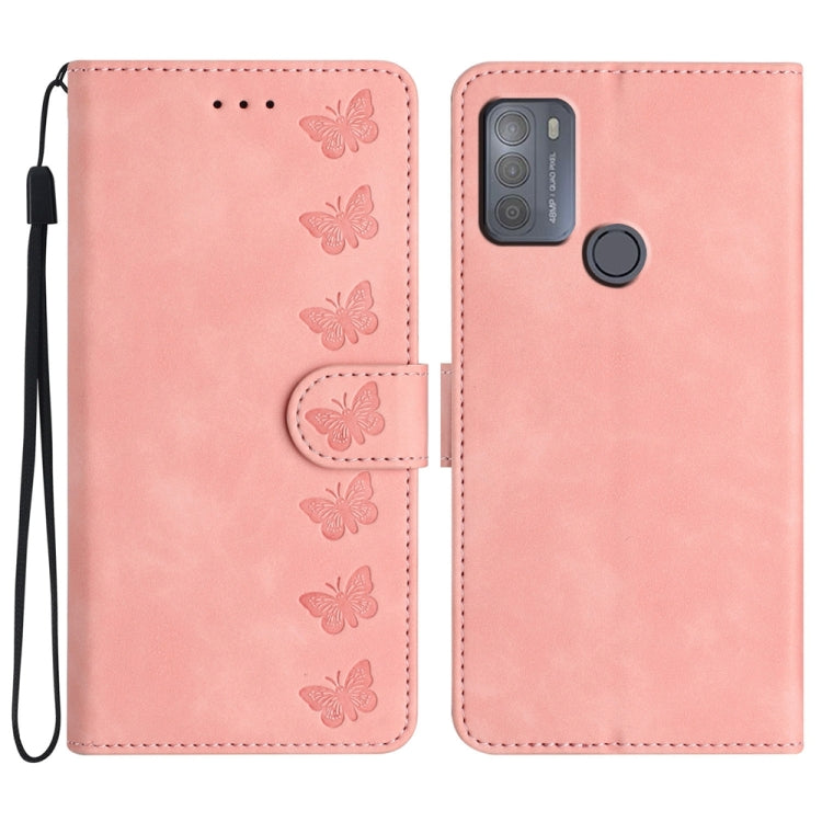 Custodia per telefono in pelle goffrata con sette farfalle, For Motorola Moto G31, For Motorola Moto G60, For Motorola Moto G10, For Motorola Moto G50