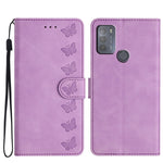 Custodia per telefono in pelle goffrata con sette farfalle, For Motorola Moto G31, For Motorola Moto G60, For Motorola Moto G10, For Motorola Moto G50