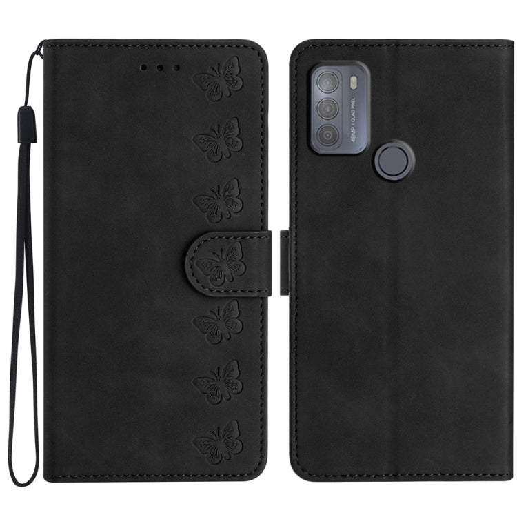 Custodia per telefono in pelle goffrata con sette farfalle, For Motorola Moto G31, For Motorola Moto G60, For Motorola Moto G10, For Motorola Moto G50