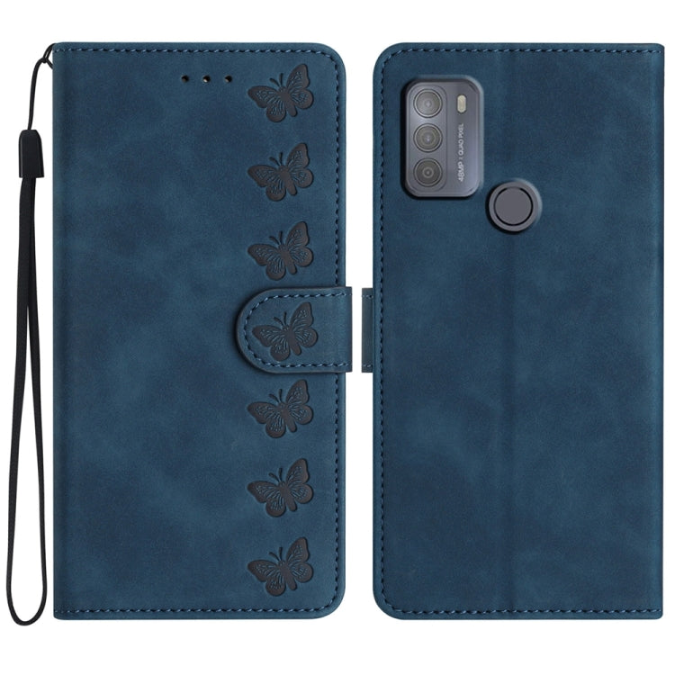 Custodia per telefono in pelle goffrata con sette farfalle, For Motorola Moto G31, For Motorola Moto G60, For Motorola Moto G10, For Motorola Moto G50