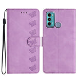 Custodia per telefono in pelle goffrata con sette farfalle, For Motorola Moto G31, For Motorola Moto G60, For Motorola Moto G10, For Motorola Moto G50