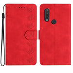 Custodia per telefono in pelle goffrata con sette farfalle, For Motorola One Action, For Motorola Moto E6 Play, For Motorola Moto G7 Power