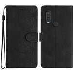 Custodia per telefono in pelle goffrata con sette farfalle, For Motorola One Action, For Motorola Moto E6 Play, For Motorola Moto G7 Power