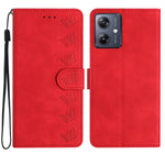 Custodia per telefono in pelle goffrata con sette farfalle, For Motorola Edge 50 Pro, For Motorola Edge 50 Fusion, For Motorola Moto G84 5G, For Motorola Moto G54 5G