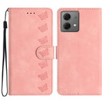 Custodia per telefono in pelle goffrata con sette farfalle, For Motorola Edge 50 Pro, For Motorola Edge 50 Fusion, For Motorola Moto G84 5G, For Motorola Moto G54 5G