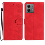 Custodia per telefono in pelle goffrata con sette farfalle, For Motorola Edge 50 Pro, For Motorola Edge 50 Fusion, For Motorola Moto G84 5G, For Motorola Moto G54 5G