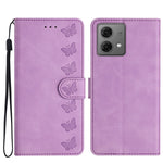 Custodia per telefono in pelle goffrata con sette farfalle, For Motorola Edge 50 Pro, For Motorola Edge 50 Fusion, For Motorola Moto G84 5G, For Motorola Moto G54 5G