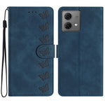 Custodia per telefono in pelle goffrata con sette farfalle, For Motorola Edge 50 Pro, For Motorola Edge 50 Fusion, For Motorola Moto G84 5G, For Motorola Moto G54 5G
