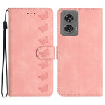 Custodia per telefono in pelle goffrata con sette farfalle, For Motorola Edge 50 Pro, For Motorola Edge 50 Fusion, For Motorola Moto G84 5G, For Motorola Moto G54 5G