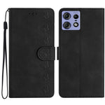 Custodia per telefono in pelle goffrata con sette farfalle, For Motorola Edge 50 Pro, For Motorola Edge 50 Fusion, For Motorola Moto G84 5G, For Motorola Moto G54 5G