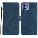 Custodia per telefono in pelle goffrata con sette farfalle, For Motorola Edge 50 Pro, For Motorola Edge 50 Fusion, For Motorola Moto G84 5G, For Motorola Moto G54 5G