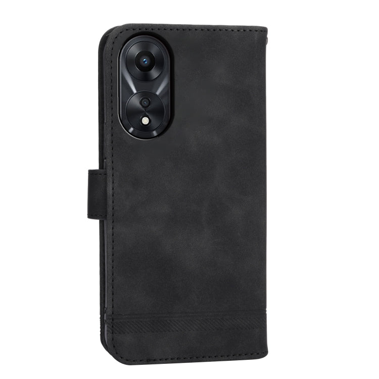 Dierfeng Dream Line TPU + Custodia per telefono in pelle PU, For OPPO A78 5G Global/A58x Global/A1x 5G, For OPPO A79 5G