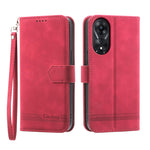 Dierfeng Dream Line TPU + Custodia per telefono in pelle PU, For OPPO A78 5G Global/A58x Global/A1x 5G, For OPPO A79 5G