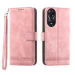 Dierfeng Dream Line TPU + Custodia per telefono in pelle PU, For OPPO A78 5G Global/A58x Global/A1x 5G, For OPPO A79 5G