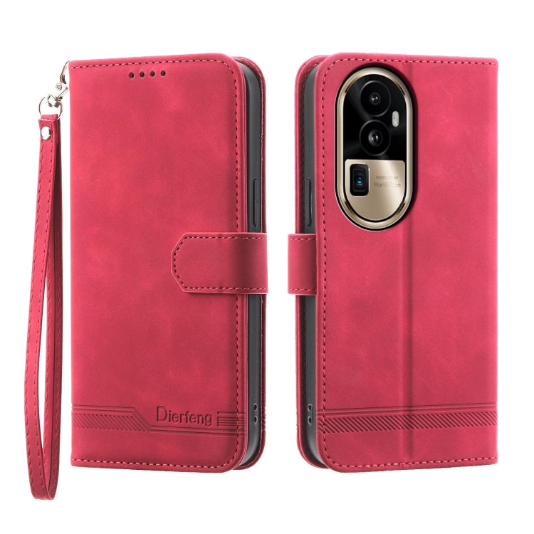 Dierfeng Dream Line TPU + Custodia per telefono in pelle PU, For OPPO A38 4G, For OPPO A58 4G, For OPPO Reno10 Global/Reno10 Pro Global, For OPPO Reno10 Pro+ 5G
