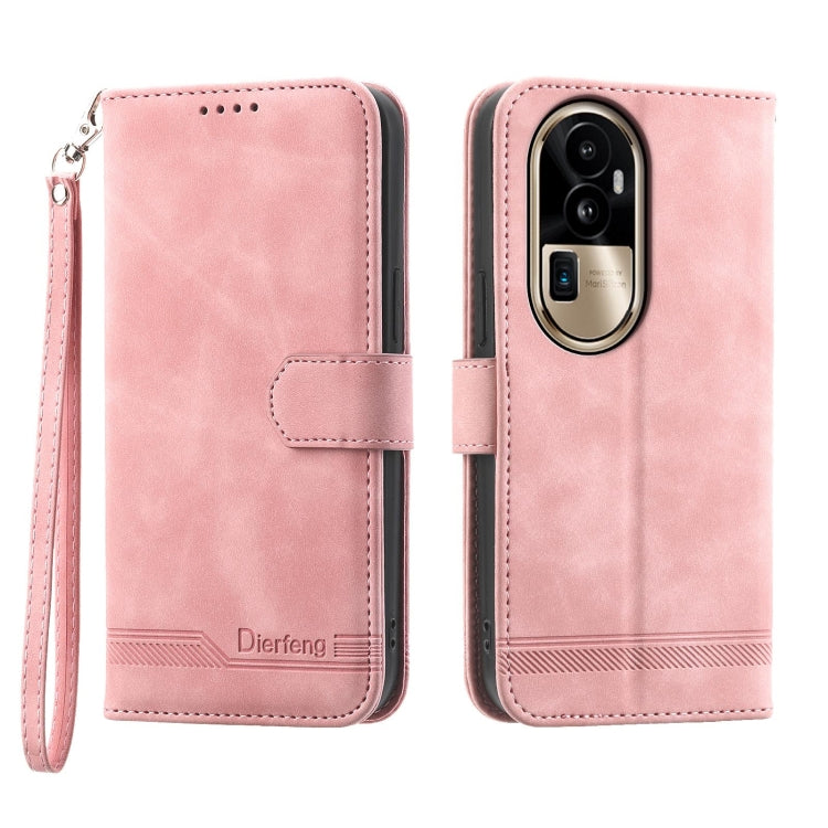Dierfeng Dream Line TPU + Custodia per telefono in pelle PU, For OPPO A38 4G, For OPPO A58 4G, For OPPO Reno10 Global/Reno10 Pro Global, For OPPO Reno10 Pro+ 5G