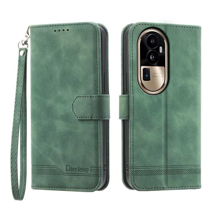 Dierfeng Dream Line TPU + Custodia per telefono in pelle PU, For OPPO A38 4G, For OPPO A58 4G, For OPPO Reno10 Global/Reno10 Pro Global, For OPPO Reno10 Pro+ 5G