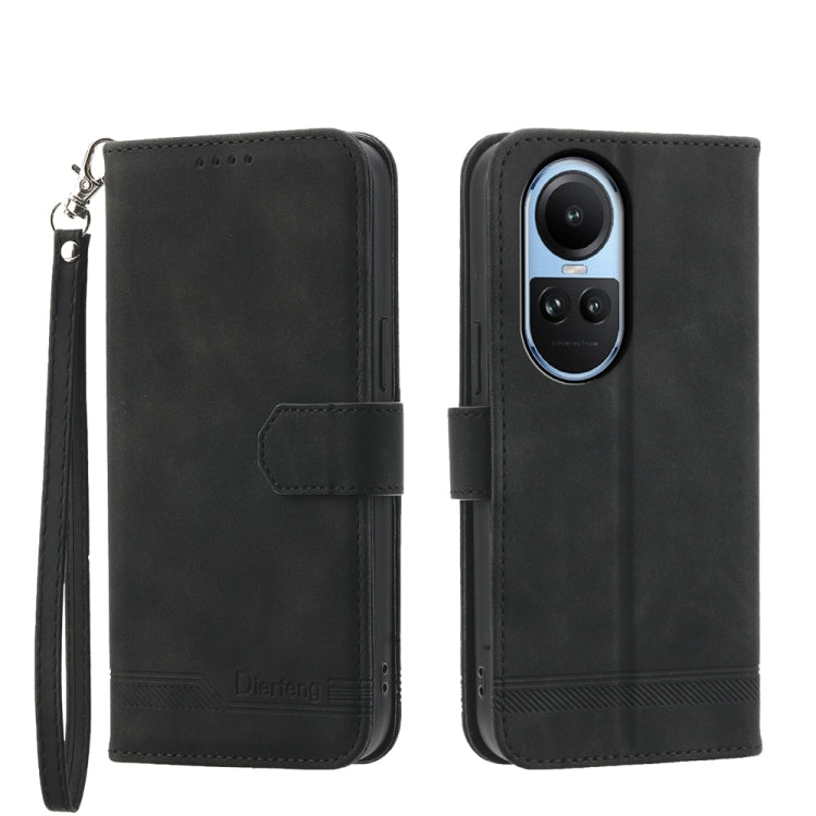 Dierfeng Dream Line TPU + Custodia per telefono in pelle PU, For OPPO A38 4G, For OPPO A58 4G, For OPPO Reno10 Global/Reno10 Pro Global, For OPPO Reno10 Pro+ 5G