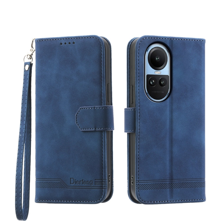Dierfeng Dream Line TPU + Custodia per telefono in pelle PU, For OPPO A38 4G, For OPPO A58 4G, For OPPO Reno10 Global/Reno10 Pro Global, For OPPO Reno10 Pro+ 5G