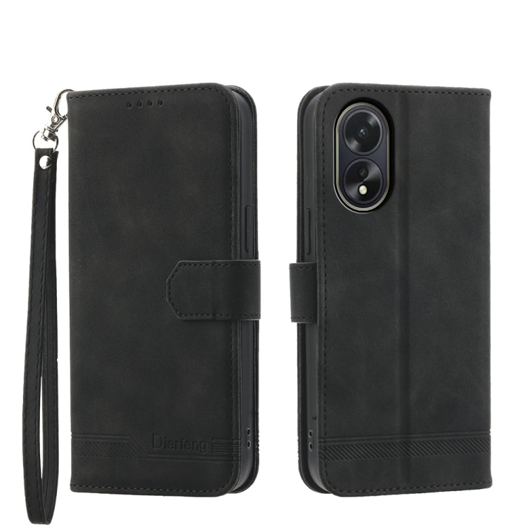 Dierfeng Dream Line TPU + Custodia per telefono in pelle PU, For OPPO A38 4G, For OPPO A58 4G, For OPPO Reno10 Global/Reno10 Pro Global, For OPPO Reno10 Pro+ 5G