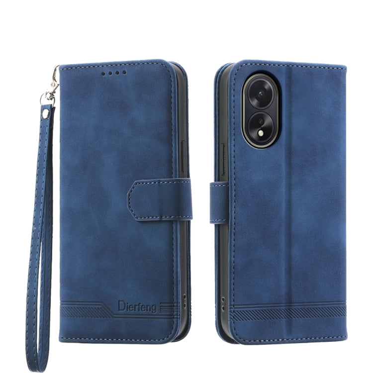 Dierfeng Dream Line TPU + Custodia per telefono in pelle PU, For OPPO A38 4G, For OPPO A58 4G, For OPPO Reno10 Global/Reno10 Pro Global, For OPPO Reno10 Pro+ 5G