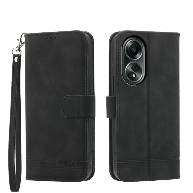 Dierfeng Dream Line TPU + Custodia per telefono in pelle PU, For OPPO A38 4G, For OPPO A58 4G, For OPPO Reno10 Global/Reno10 Pro Global, For OPPO Reno10 Pro+ 5G