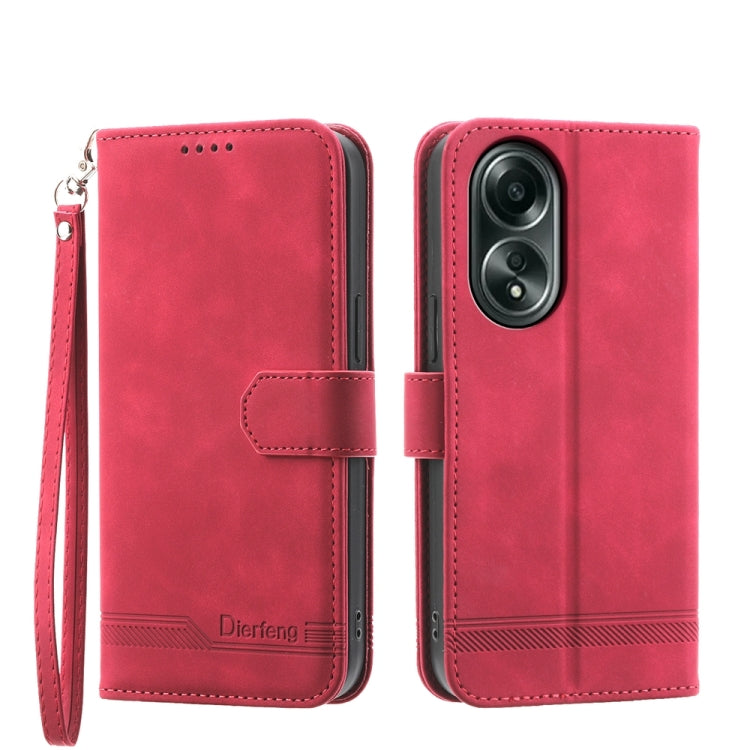 Dierfeng Dream Line TPU + Custodia per telefono in pelle PU, For OPPO A38 4G, For OPPO A58 4G, For OPPO Reno10 Global/Reno10 Pro Global, For OPPO Reno10 Pro+ 5G