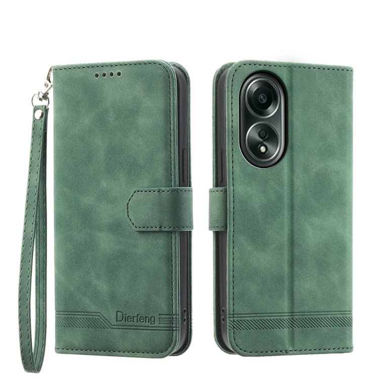 Dierfeng Dream Line TPU + Custodia per telefono in pelle PU, For OPPO A38 4G, For OPPO A58 4G, For OPPO Reno10 Global/Reno10 Pro Global, For OPPO Reno10 Pro+ 5G