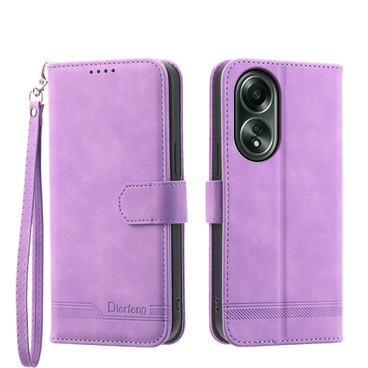 Dierfeng Dream Line TPU + Custodia per telefono in pelle PU, For OPPO A38 4G, For OPPO A58 4G, For OPPO Reno10 Global/Reno10 Pro Global, For OPPO Reno10 Pro+ 5G