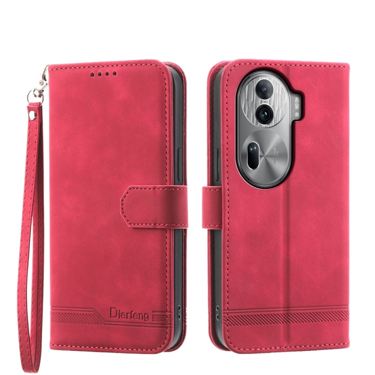 Dierfeng Dream Line TPU + Custodia per telefono in pelle PU, For OPPO Reno13 F 4G / 5G, For OPPO Reno11 Pro China, For OPPO Reno11 China, For OPPO A2