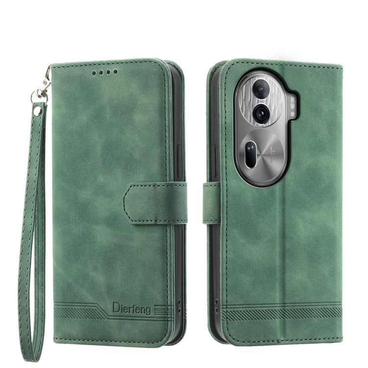Dierfeng Dream Line TPU + Custodia per telefono in pelle PU, For OPPO Reno13 F 4G / 5G, For OPPO Reno11 Pro China, For OPPO Reno11 China, For OPPO A2