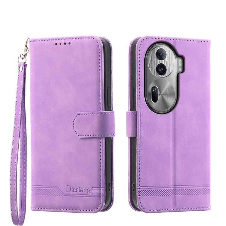 Dierfeng Dream Line TPU + Custodia per telefono in pelle PU, For OPPO Reno13 F 4G / 5G, For OPPO Reno11 Pro China, For OPPO Reno11 China, For OPPO A2