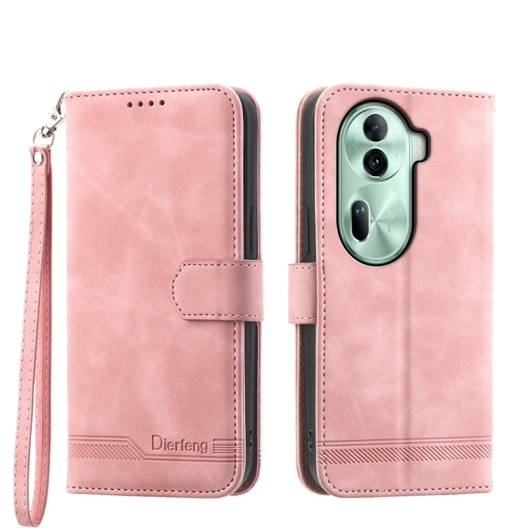 Dierfeng Dream Line TPU + Custodia per telefono in pelle PU, For OPPO Reno13 F 4G / 5G, For OPPO Reno11 Pro China, For OPPO Reno11 China, For OPPO A2