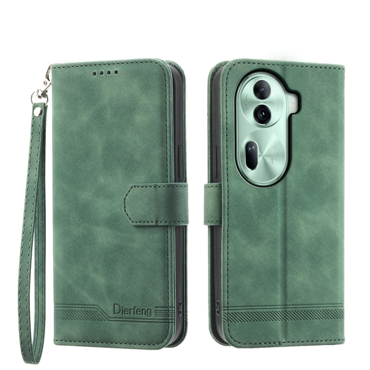 Dierfeng Dream Line TPU + Custodia per telefono in pelle PU, For OPPO Reno13 F 4G / 5G, For OPPO Reno11 Pro China, For OPPO Reno11 China, For OPPO A2
