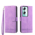 Dierfeng Dream Line TPU + Custodia per telefono in pelle PU, For OPPO A78 5G Global/A58x Global/A1x 5G, For OPPO A79 5G