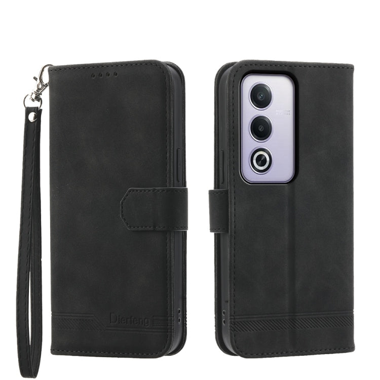 Dierfeng Dream Line TPU + Custodia per telefono in pelle PU, For OPPO Reno14 Global / Reno14 F 5G, For OPPO A5x 5G / A3 4G / 5G / A3x 4G / 5G, For OPPO A5 5G Global / A3 Pro 5G, For OPPO A5 PRO 5G Global