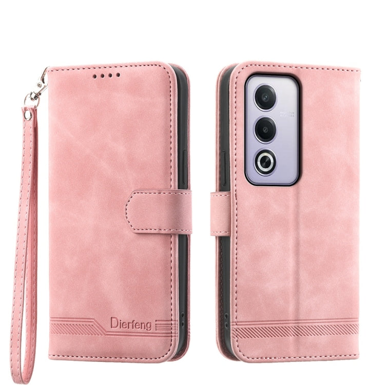 Dierfeng Dream Line TPU + Custodia per telefono in pelle PU, For OPPO Reno14 Global / Reno14 F 5G, For OPPO A5x 5G / A3 4G / 5G / A3x 4G / 5G, For OPPO A5 5G Global / A3 Pro 5G, For OPPO A5 PRO 5G Global
