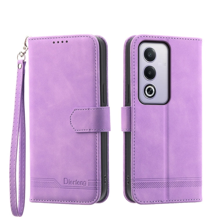 Dierfeng Dream Line TPU + Custodia per telefono in pelle PU, For OPPO Reno14 Global / Reno14 F 5G, For OPPO A5x 5G / A3 4G / 5G / A3x 4G / 5G, For OPPO A5 5G Global / A3 Pro 5G, For OPPO A5 PRO 5G Global