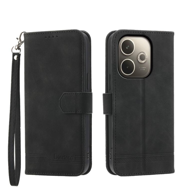 Dierfeng Dream Line TPU + Custodia per telefono in pelle PU, For OPPO Reno14 Global / Reno14 F 5G, For OPPO A5x 5G / A3 4G / 5G / A3x 4G / 5G, For OPPO A5 5G Global / A3 Pro 5G, For OPPO A5 PRO 5G Global