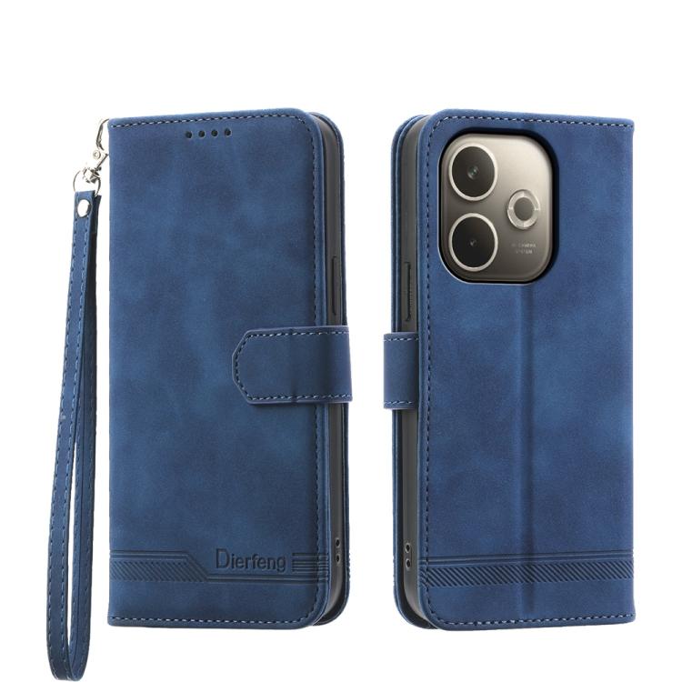 Dierfeng Dream Line TPU + Custodia per telefono in pelle PU, For OPPO Reno14 Global / Reno14 F 5G, For OPPO A5x 5G / A3 4G / 5G / A3x 4G / 5G, For OPPO A5 5G Global / A3 Pro 5G, For OPPO A5 PRO 5G Global