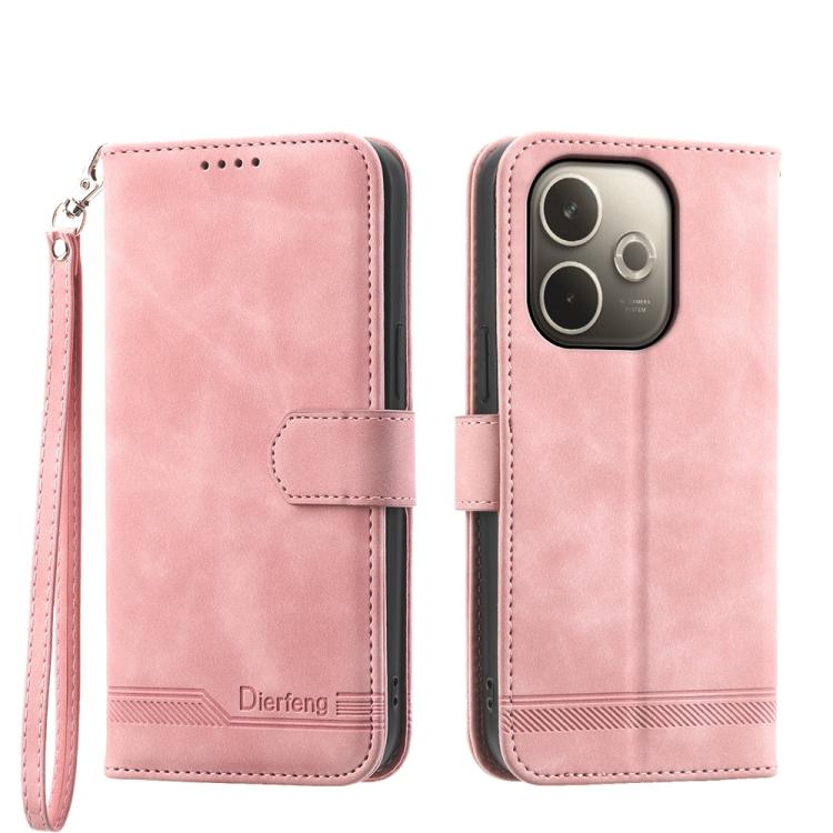 Dierfeng Dream Line TPU + Custodia per telefono in pelle PU, For OPPO Reno14 Global / Reno14 F 5G, For OPPO A5x 5G / A3 4G / 5G / A3x 4G / 5G, For OPPO A5 5G Global / A3 Pro 5G, For OPPO A5 PRO 5G Global