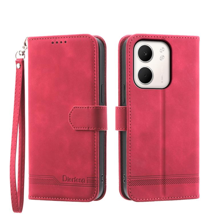Dierfeng Dream Line TPU + Custodia per telefono in pelle PU, For OPPO Reno14 Global / Reno14 F 5G, For OPPO A5x 5G / A3 4G / 5G / A3x 4G / 5G, For OPPO A5 5G Global / A3 Pro 5G, For OPPO A5 PRO 5G Global