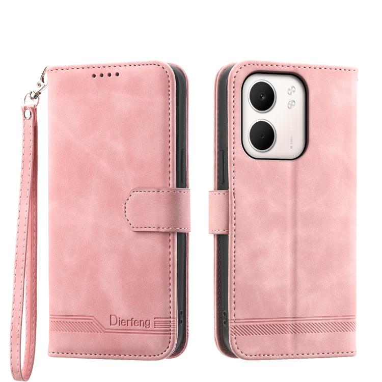 Dierfeng Dream Line TPU + Custodia per telefono in pelle PU, For OPPO Reno14 Global / Reno14 F 5G, For OPPO A5x 5G / A3 4G / 5G / A3x 4G / 5G, For OPPO A5 5G Global / A3 Pro 5G, For OPPO A5 PRO 5G Global
